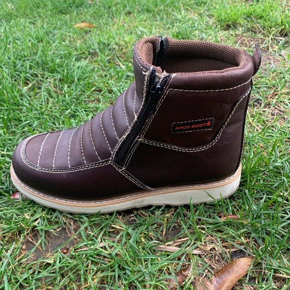 MEN\'S WORK BOOTS GENUINE LEATHER ZIP-UP BROWN BOTA DE CIERRE DE PIEL CAFÉ 339 main image 7